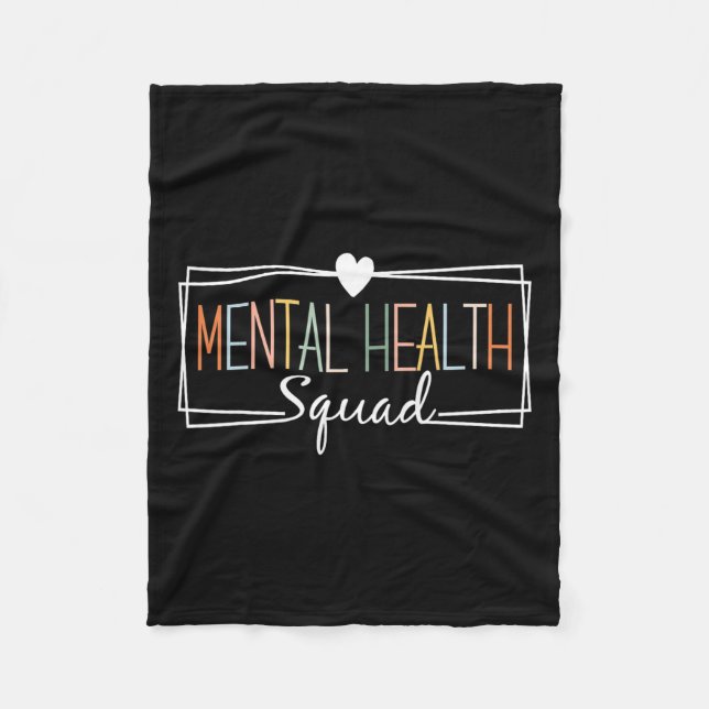 Cobertor De Velo Saúde Esquadrão Cérebro Doença Mental Sensibilizaç (Frente)