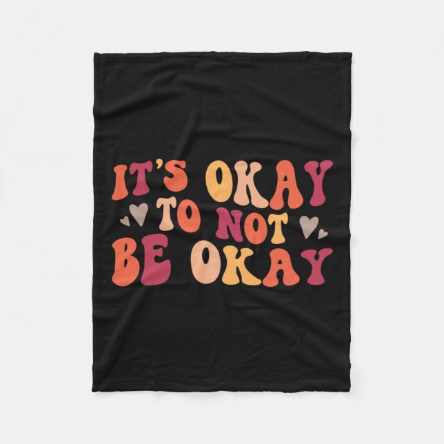 Cobertor De Velo Saúde - Está Tudo Bem Não Estar Bem (Frente)