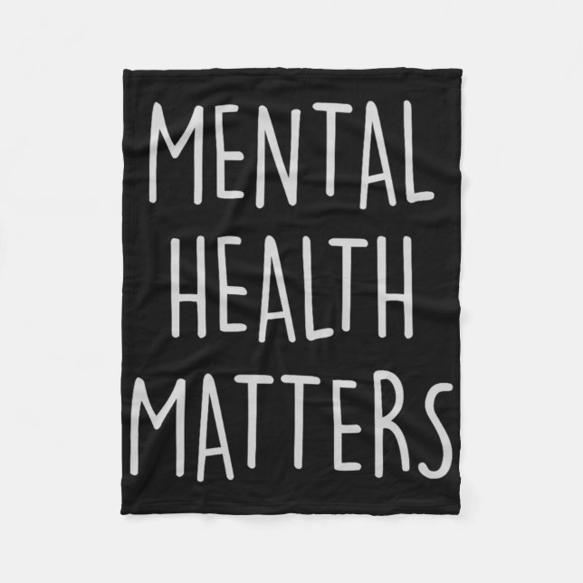 Cobertor De Velo Saúde Mental: Mês De Consciência Para Homens E Mul (Frente)