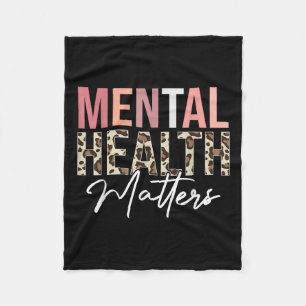 Cobertor De Velo Saúde Mental S. Leopard Saúde Mental Humana Awaren