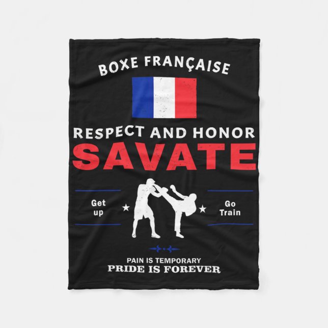 Cobertor De Velo Savate Boxe Francês Savate Lutador  (Frente)