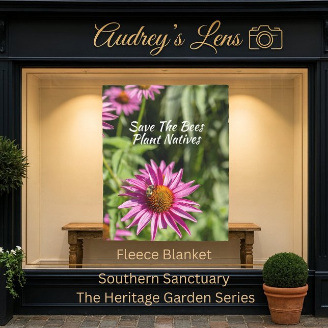 Cobertor De Velo Save The Bees Plant Natives Floral (Criador carregado)