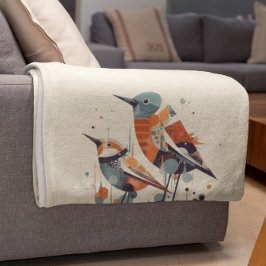 Cobertor De Velo Scandi Aviary Duet, personalizado