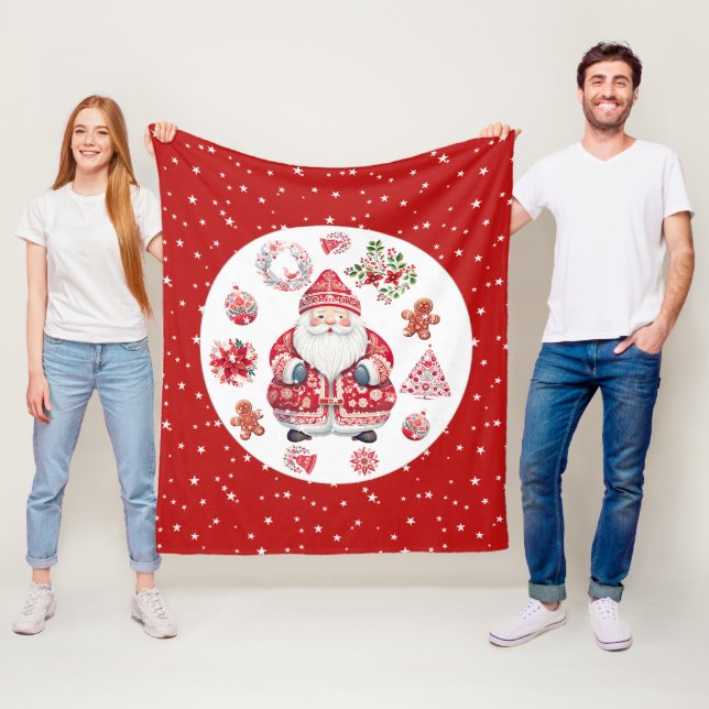 Cobertor De Velo Scandinávia Santa Claus Red Medium (In Situ)