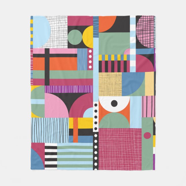 Cobertor De Velo Scandinavian colorful pattern (Frente)
