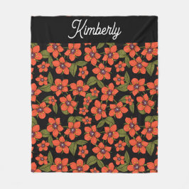 Cobertor De Velo Scarlet Pimpernel Watercolor Name