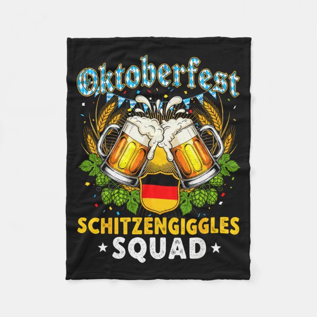 Cobertor De Velo Schitzengiggles Squad Munich Beer Bavarian  (Frente)