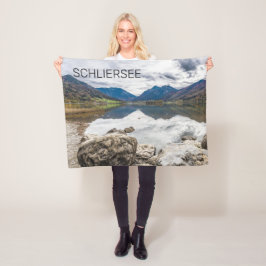 Cobertor De Velo Schliersee Bavaria Lake Alemanha Panorama Souvenir