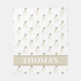 Cobertor De Velo Schnauzer (Cinza e Branco)