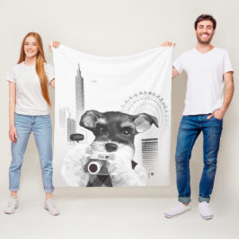 Cobertor De Velo Schnauzer com câmera