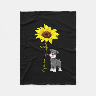 Cobertor De Velo Schnauzer É Minha Mãe De Sunshine Sunflower Schn