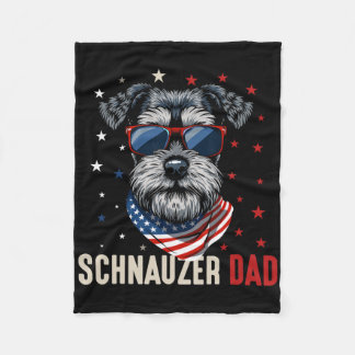 Cobertor De Velo Schnauzer engraçado fumando cigarro cerveja Geraçã