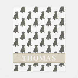 Cobertor De Velo Schnauzer Personalizado (Preto)