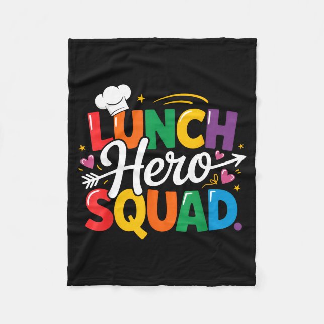 Cobertor De Velo School Lunch Hero Squad Cafeteria Workers Crew Lad (Frente)