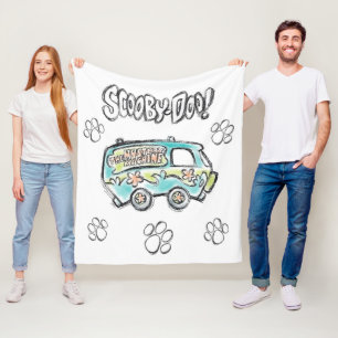 Cobertor De Velo Scooby-Doo   Esboço da Máquina Misteriosa