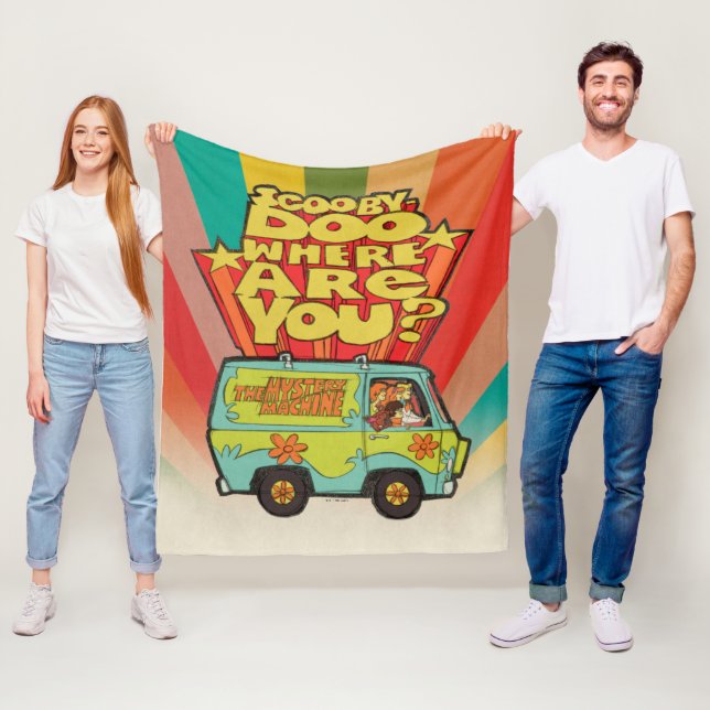 Cobertor De Velo Scooby-Doo | "Onde Você Está?" Cartoon Van Retro (In Situ)