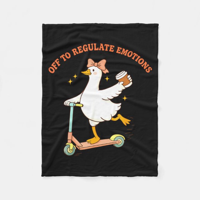 Cobertor De Velo Scooter de ganso engraçado para regular emoções (Frente)