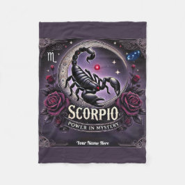 Cobertor De Velo Scorpio "Poder no Mistério" Fleece Blanket