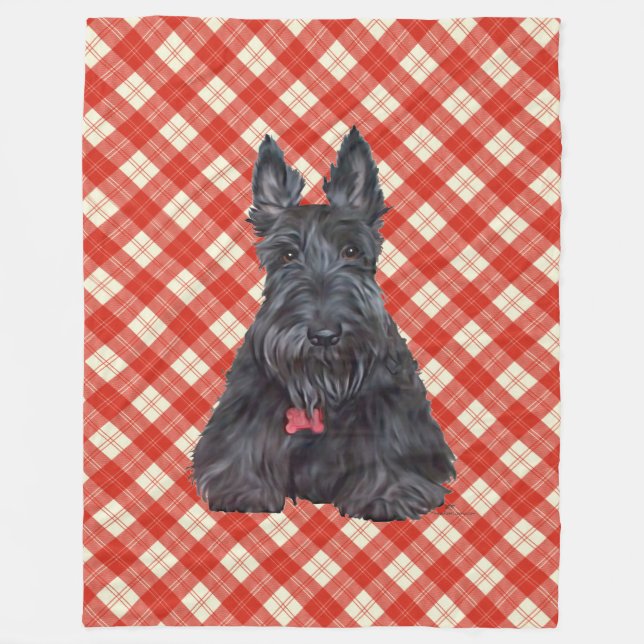 Cobertor De Velo Scottie em Tartan (Frente)