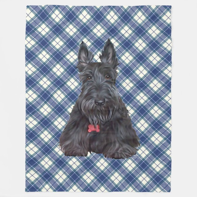 Cobertor De Velo Scottie em Tartan (Frente)