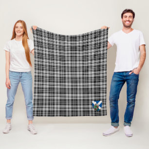 Cobertor De Velo Scotts Drummond Cinza Tartan Xadrez