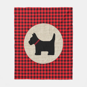 Cobertor De Velo Scotty Dog Fleece Blanket