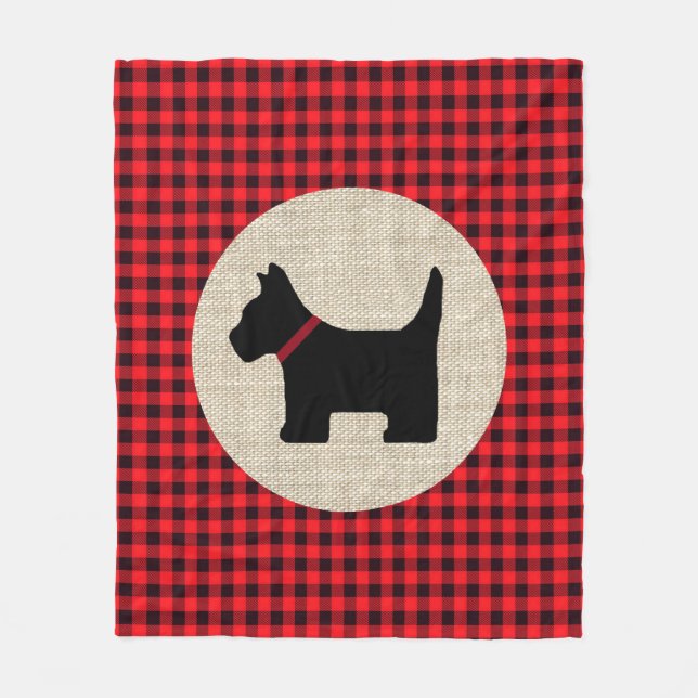 Cobertor De Velo Scotty Dog Fleece Blanket (Frente)