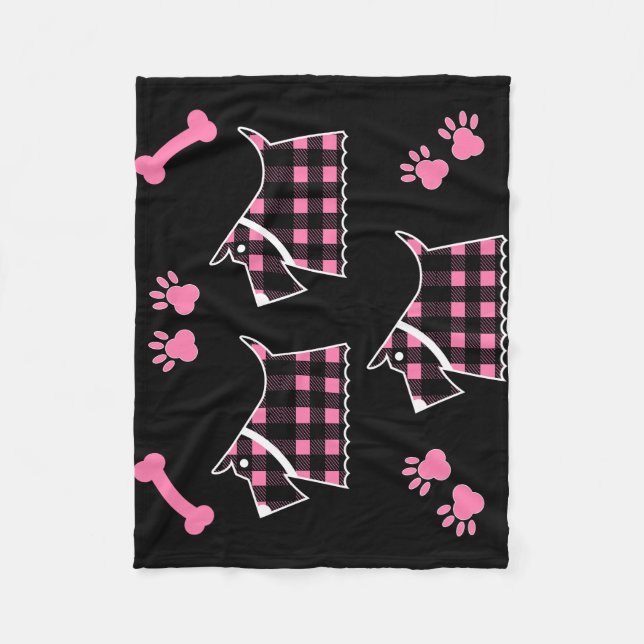 Cobertor De Velo Scotty Terrier Dogs Cute Engraçado Terriers Breeds (Frente)