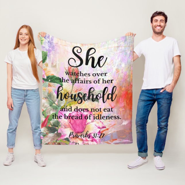 Cobertor De Velo Script de Dia de as mães 31:27 (In Situ)