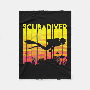 Cobertor De Velo Scuba Diver Silhouette Merge Nadador