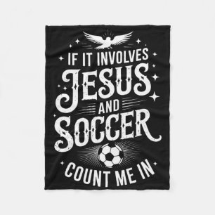 Cobertor De Velo Se Envolve Jesus E Futebol Fé Inspiradora