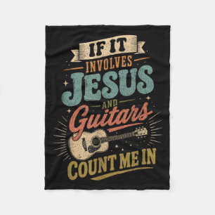 Cobertor De Velo Se Envolve Jesus E Guitarras Guitarrista