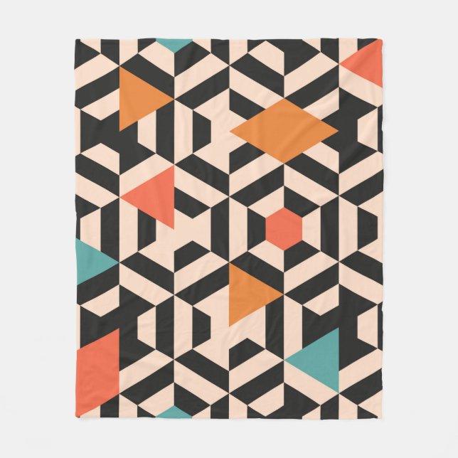 Cobertor De Velo Seamless abstract pattern of geometric shapes. Geo (Frente)