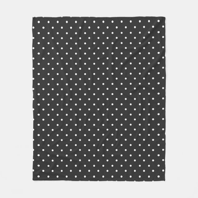 Cobertor De Velo Seamless black and white polka dot pattern  (Frente)