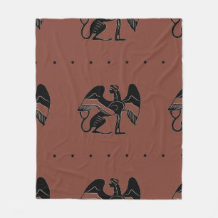 Cobertor De Velo Seamless ethnic pattern with fantastic winged sphi