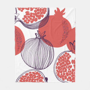 Cobertor De Velo Seamless fashion pattern of pomegranate fruit, hal