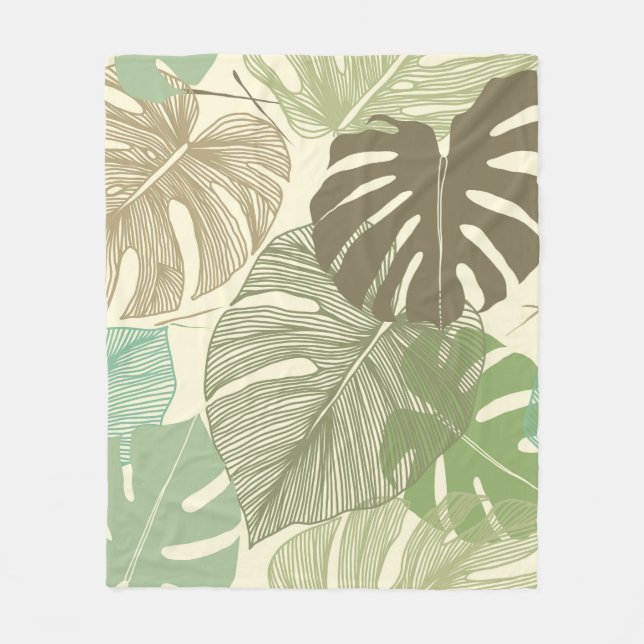 Cobertor De Velo Seamless floral pattern from Tropical Monstera del (Frente)