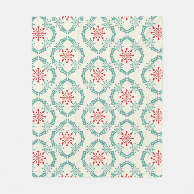 Cobertor De Velo Seamless floral pattern of abstract flowers and le (Frente)