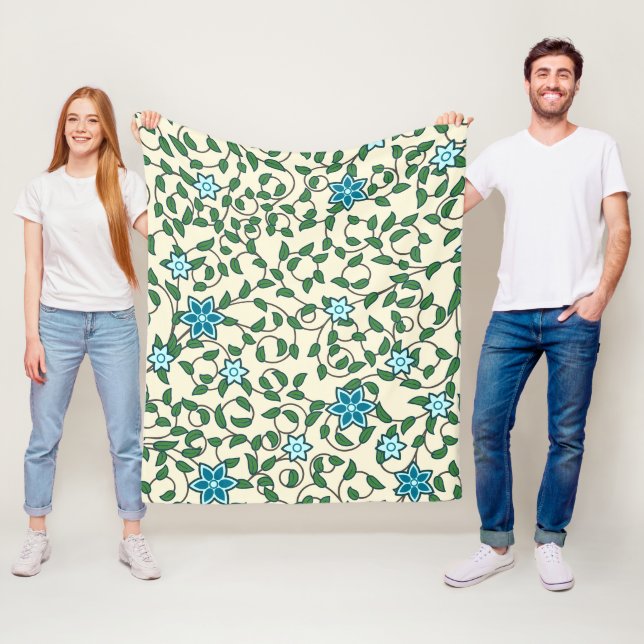 Cobertor De Velo Seamless floral pattern on beige background (In Situ)