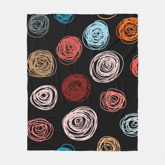 Cobertor De Velo Seamless pattern hand drawn abstract dots. Backgro (Frente)