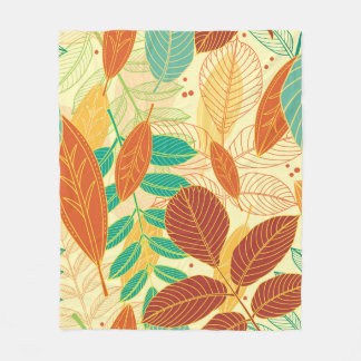 Cobertor De Velo Seamless pattern with autumn leaves 