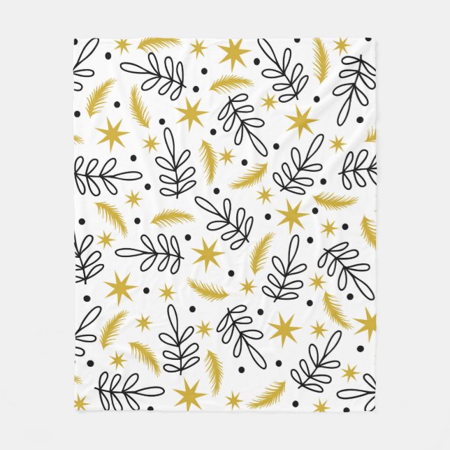 Cobertor De Velo Seamless pattern with snowflakes and fir branches. (Frente)