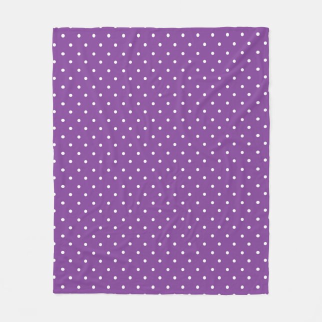 Cobertor De Velo Seamless purple background polka dot pattern  (Frente)