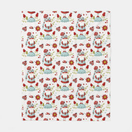 Cobertor De Velo Seamless Valentine Pattern Christmas Santa, flower