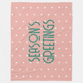 Cobertor De Velo Season's Greetings Polka Dot