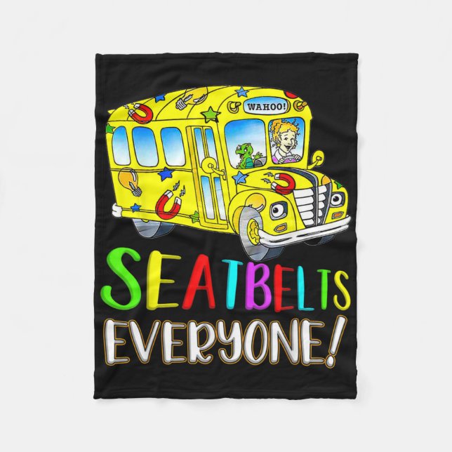 Cobertor De Velo Seatbelts Everyone Fun Magic School Bus Driver Job (Frente)
