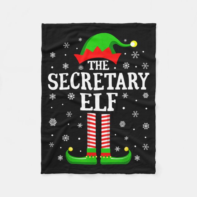 Cobertor De Velo Secretary Elf Funny Christmas Family Matching  (Frente)