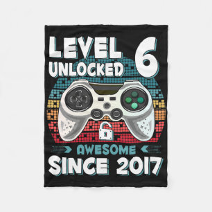 Cobertor De Velo Seis 6 anos Bday Filho Menino Divertido Gamer 6º 6