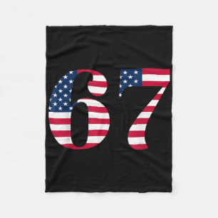 Cobertor De Velo Seis Sete 67 Meme Engraçado Bandeira Americana Hal