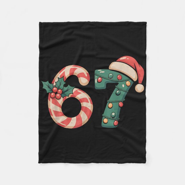 Cobertor De Velo Seis Sete 67 Meme Natal  (Frente)